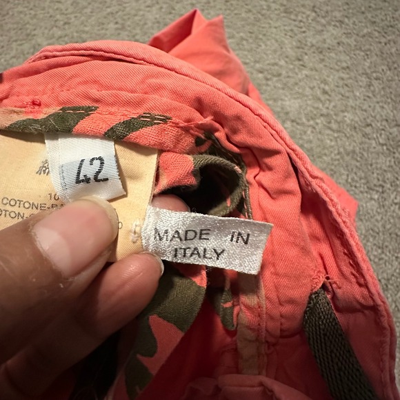 Mason Womens Rites Cargo Pants Coral Wide Leg Zippers Made in Italy Size EU 42 - Picture 8 of 14